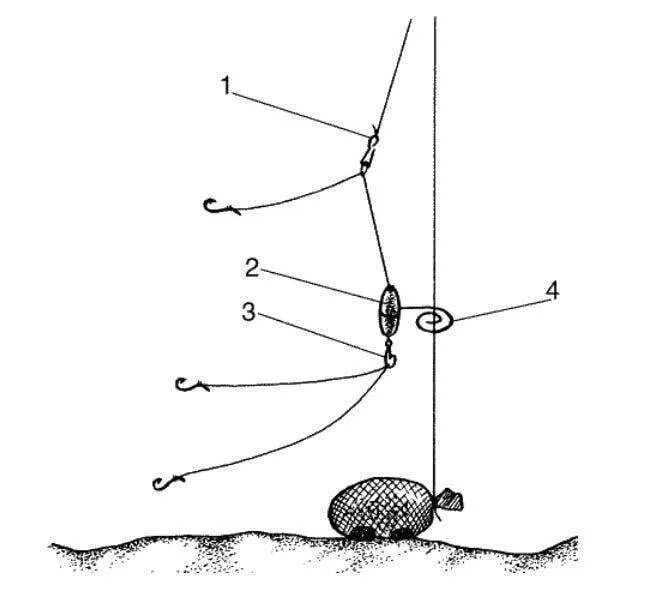 Ловля леща на кольцо. Оснастка бортовой удочки для ловли леща. Снасть Кольцовка для ловли леща. Ловля рыбы на кольцо схема снасти. Снасть Кольцовка схема.