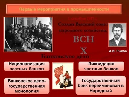 Переход к национализации промышленности