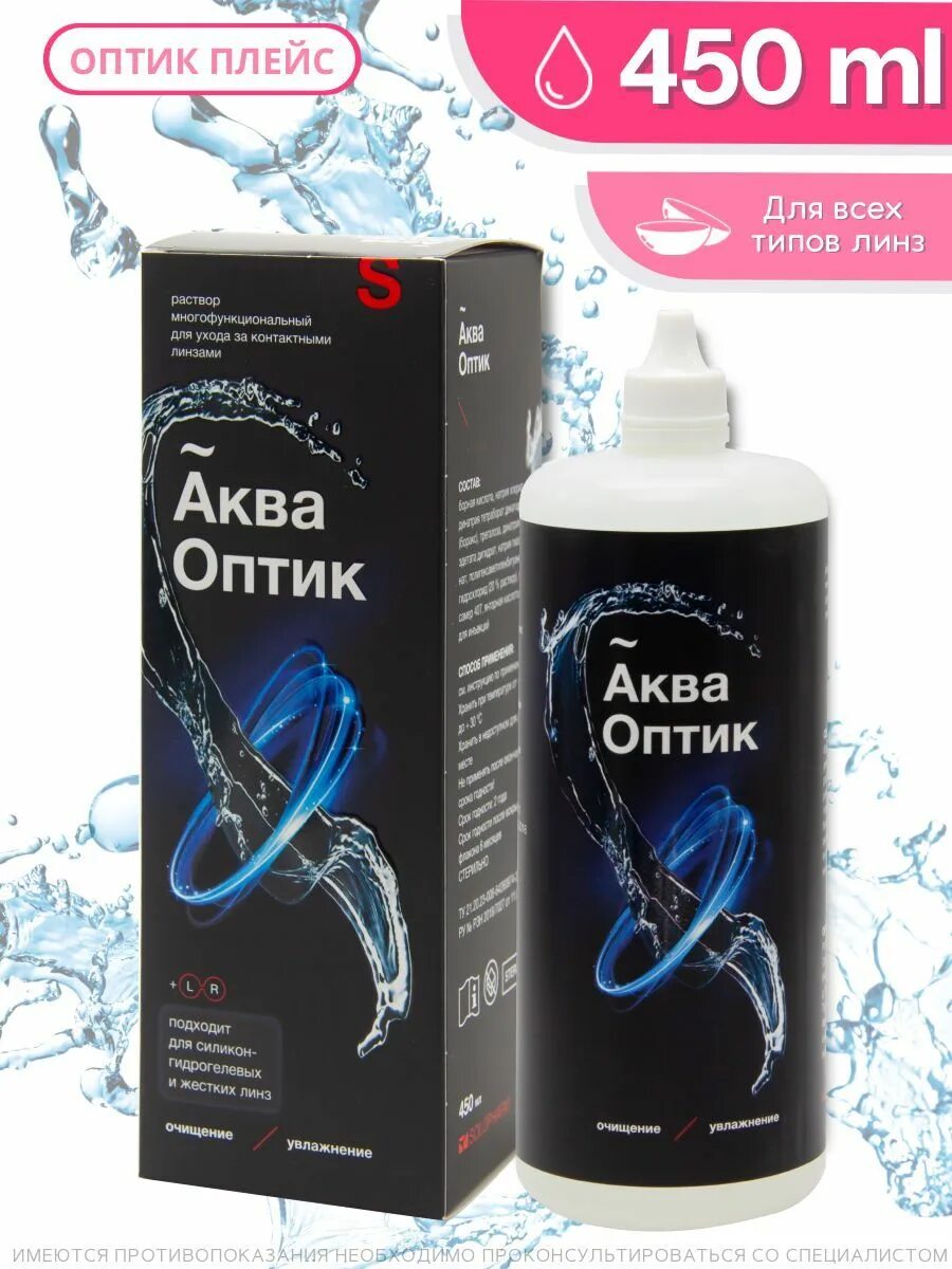 Аква оптика раствор для линз. Аква оптика раствор для линз