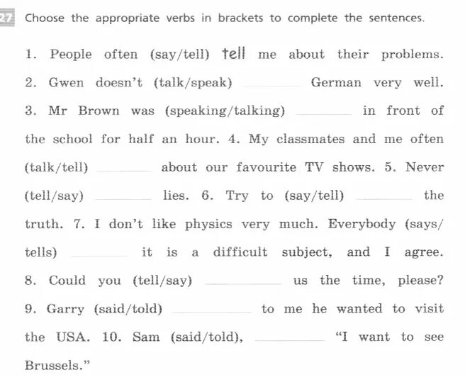 Said употребление. Say tell speak talk упражнения. Say tell упражнения. Tell say speak talk разница упражнения. Say tell упражнения 5 класс.