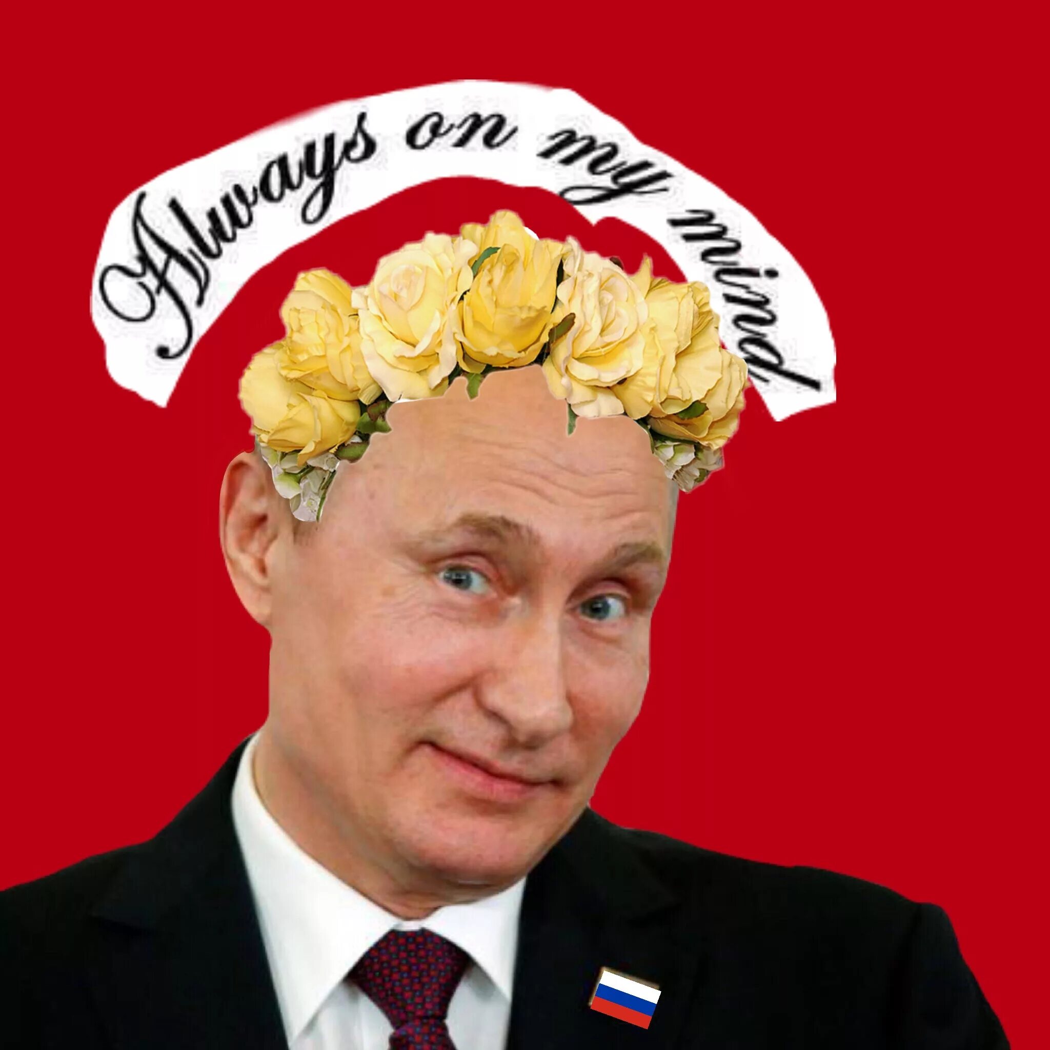 День рождение путиной. День рождения Путина. День рождения Путина открытки. Путин с венком на голове. Смешные поздравления с днём рождения с Путиным.
