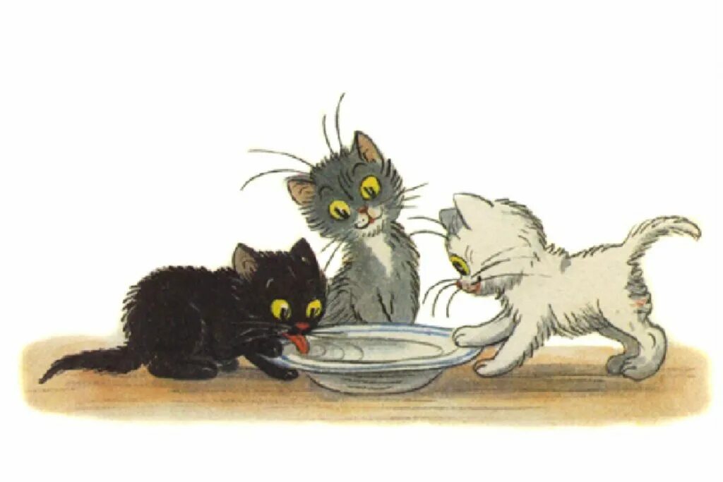 Нет 3 кошки. Сутеев 3 котенка. Три котенка — сказка Владимира Сутеева. Иллюстрации к сказке Сутеева три котенка.