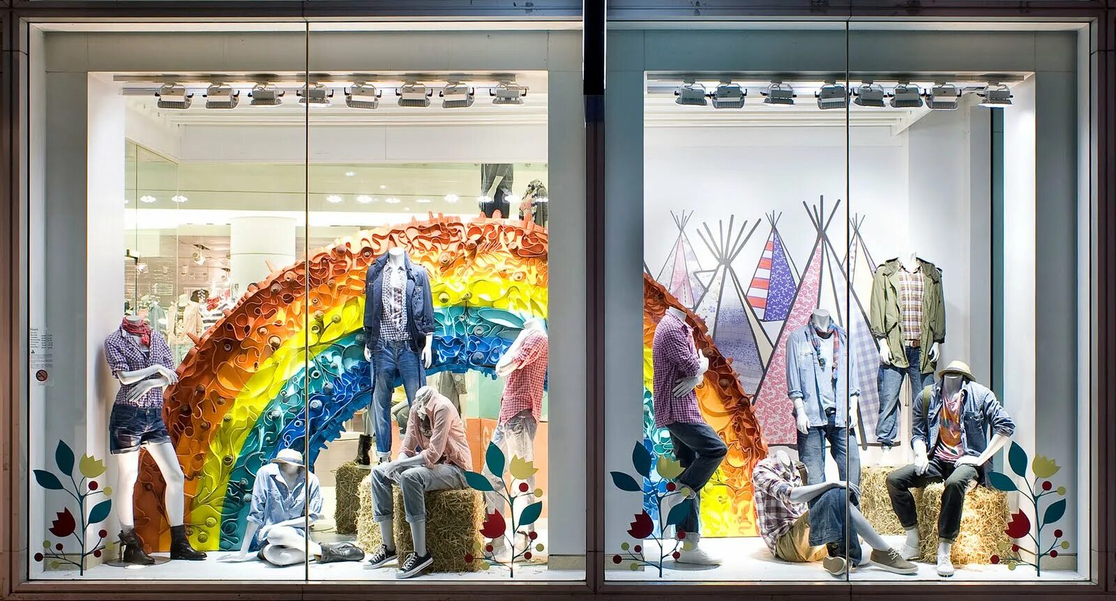 как сделать 2 витрины. оригинальное оформление распродажи.