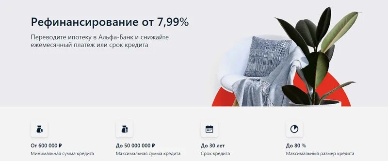 Альфа банк рефинансирование ипотеки