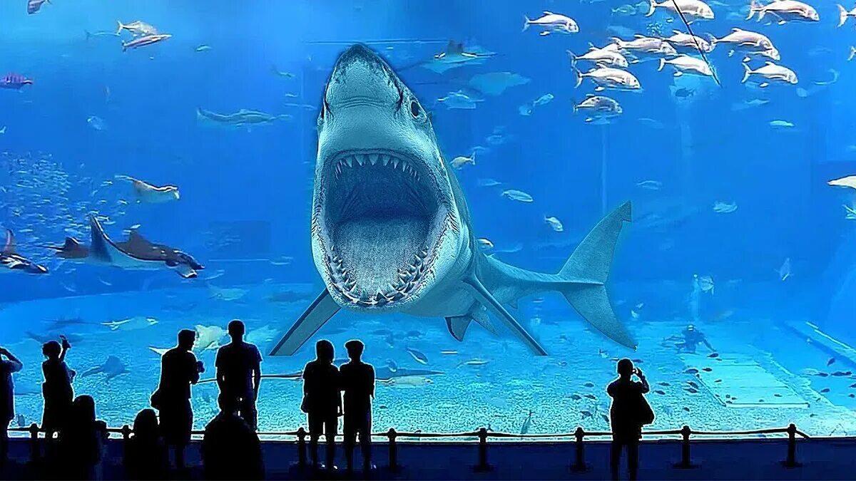 Можно встретить самые разные. Москвариум китовая акула. Москвариум большой аквариум. Большой аквариум с акулами.