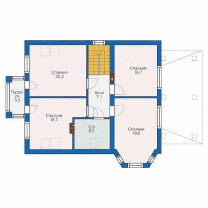 дом 54 кв. дом 54 квадратных метра. дом 54 квадратных метра. м планировка. планировка мансардного этажа.