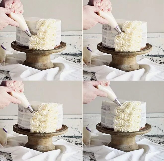 Как сделать правильный крем для торта. Украшение торта. Идеи украшения торта. Кремовое украшение торта. Украсить бока торта.