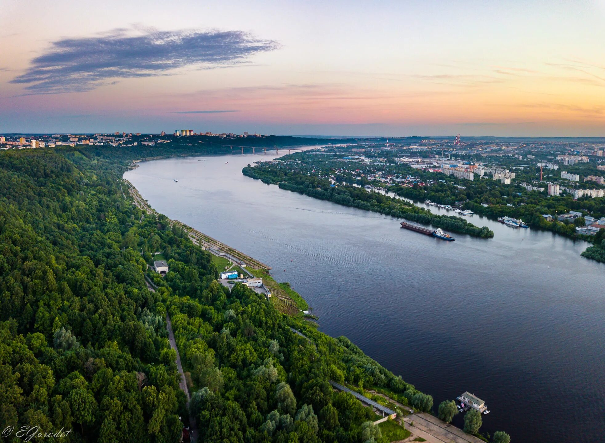 Крупные города на правом берегу волги