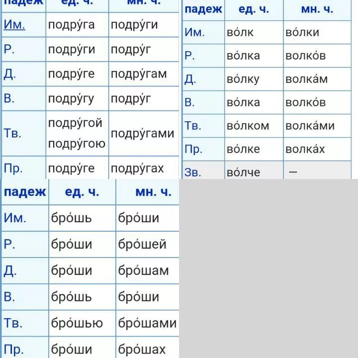 Подруга склонение по падежам. Волк склонение. Подруга по падежам просклонять. Волк склонение по падежам. Падеж слова брошь