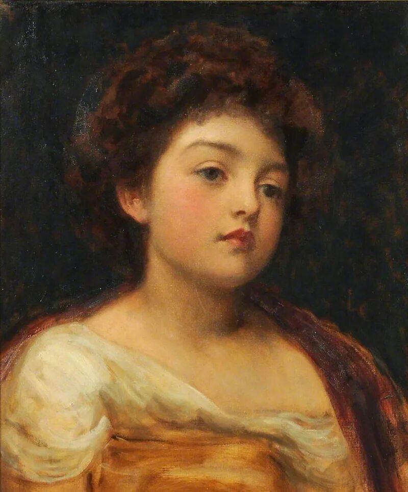 Портрет леди Фредерик Лейтон. Барон Фредерик Лейтон (1830–1896). Тропинин камерный портрет. Фредерик Лейтон блондинка.
