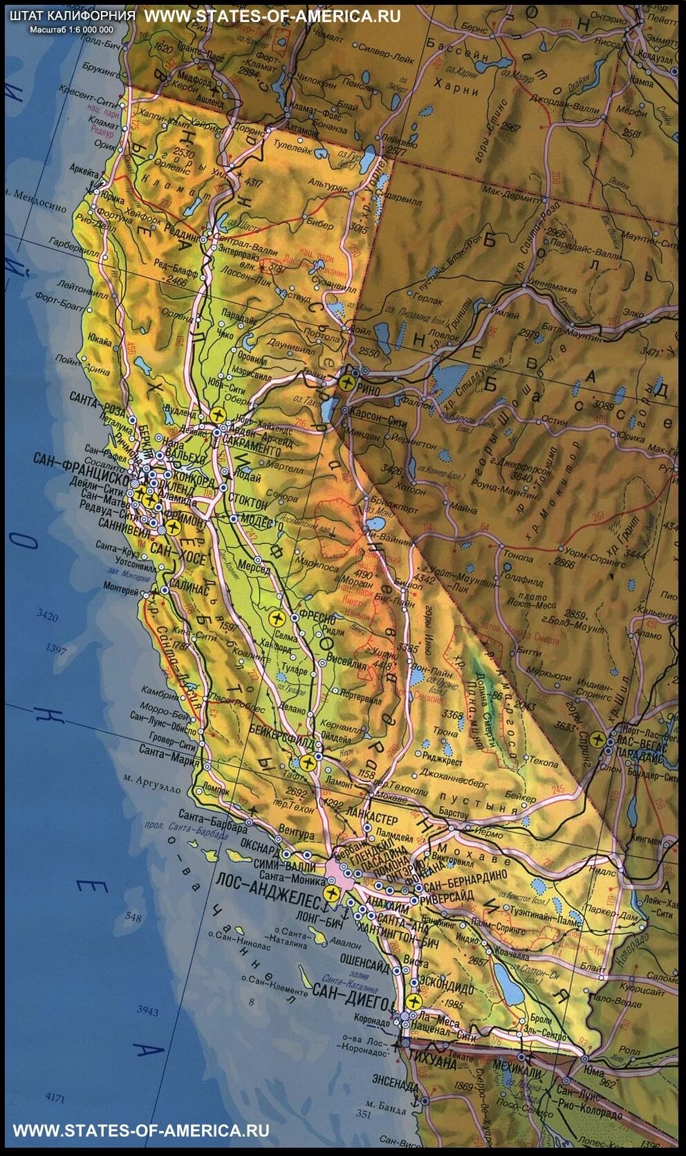 Полуостров калифорния находится на. Штат Калифорния на карте. Карта Калифорнии Штатов США. Штат Калифорния на карте Америки. Штат Калифорния физическая карта.