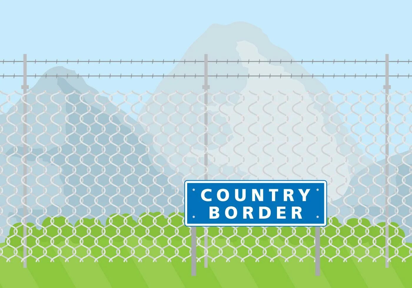 Border post. Country border. граница забор вектор. пограничный забор вектор. государственная граница вектор.