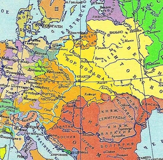 Политическая карта Европы 17 века. Карта Восточной Европы в 17 веке. Карта Восточной Европы 16 века. Карта Восточной Европы 16 век.