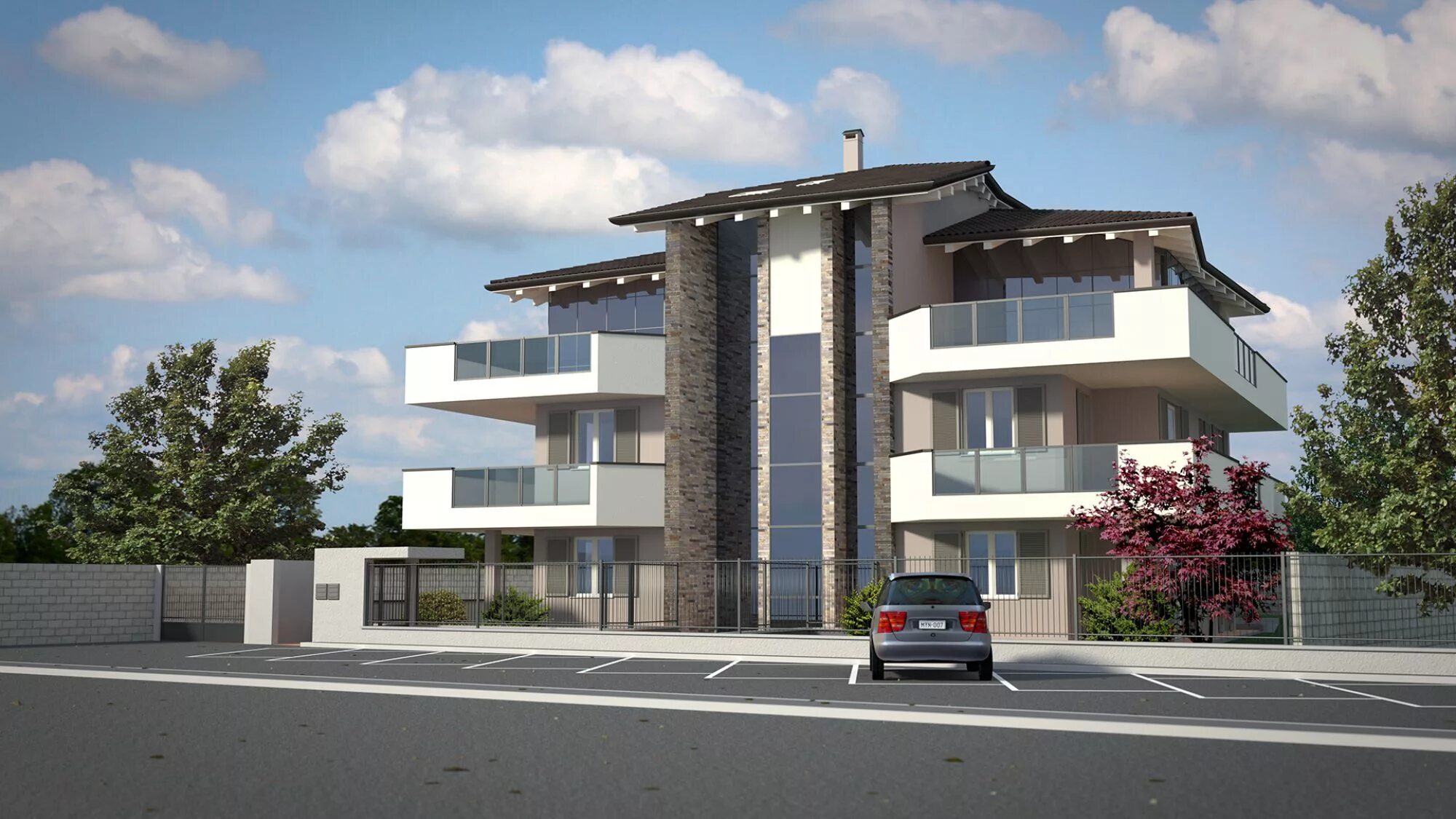 Офисное здание 3 этажа обои. Building render. 3d building Design. Buildings with three Floors. Report render