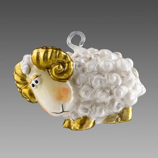 елочная игрушка барашек. елочная игрушка овечка. новогодняя игрушка барашек. дизайнерская игрушка барашек. игрушка ягненок елочная.