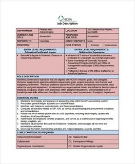 Complete the job descriptions