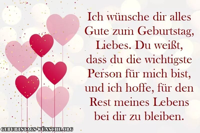 Ich wünsche alles gute. Liebe.