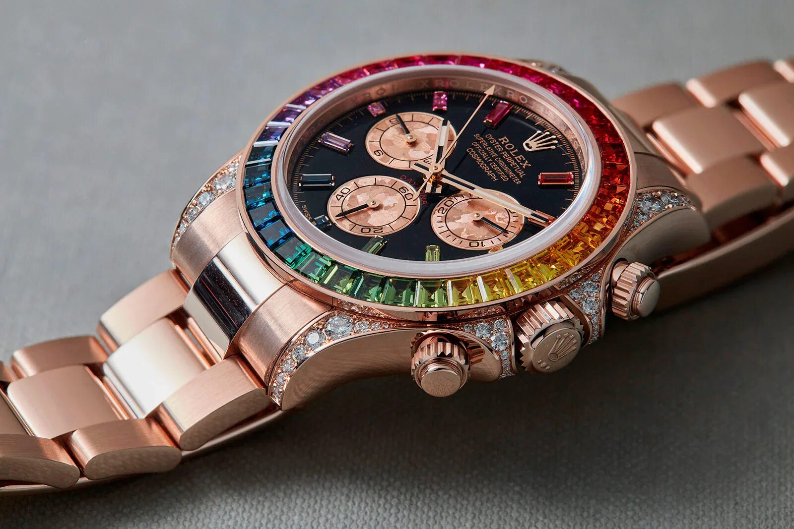 Оригиналы часов недорого. Rolex Cosmograph Daytona Rainbow. Rolex Daytona Rainbow Everose Gold. Rolex Daytona Cosmograph Gold. Ролекс Everose Gold.