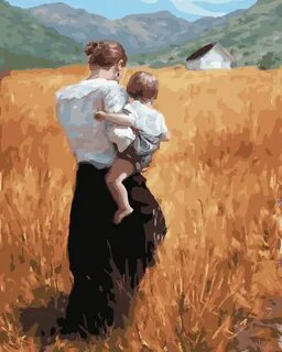 Картина по номерам на подрамнике Paintboy "Мать и дитя", 40х50 см...