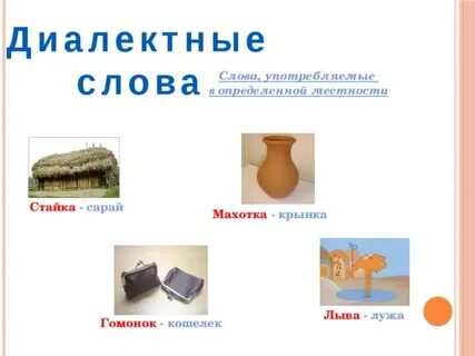 Рисунки диалектные слова