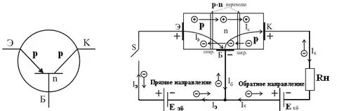 Схема работы биполярного транзистора
