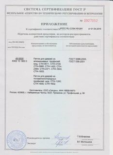 Петля свидетельство