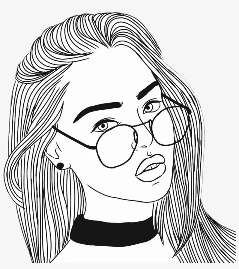 Outline пиксарт. Рисунок тумблер девушка цветной. Tumblr girls раскраска. Рисунки девочек цветными карандашами для срисовки.