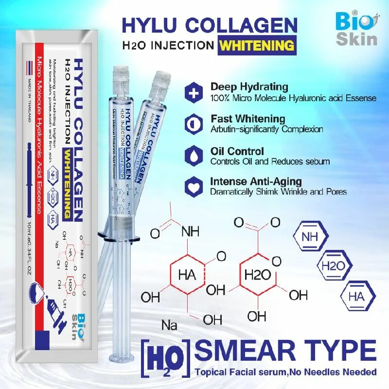 Hylu Collagen шприц. Bio Skin Hylu. Коллаген в шприце Тайланд. Hylu Collagen Vitamin для лица.