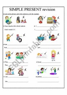 Present simple worksheets 5 класс