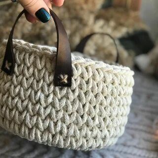 Корзина из хлопкового шнура