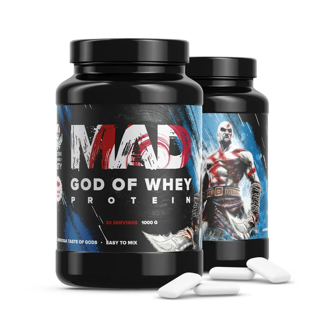 Протеины для лица. Протеин Mad God of Whey. Mad God of Whey 1000 г. Geneticlab God of Whey. CYBERMASS Whey 2270g клубника.