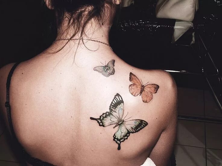 Cute Tattoos on Body: 30 Dazzling Tattoos Designs Letters Butterfly back tattoo,