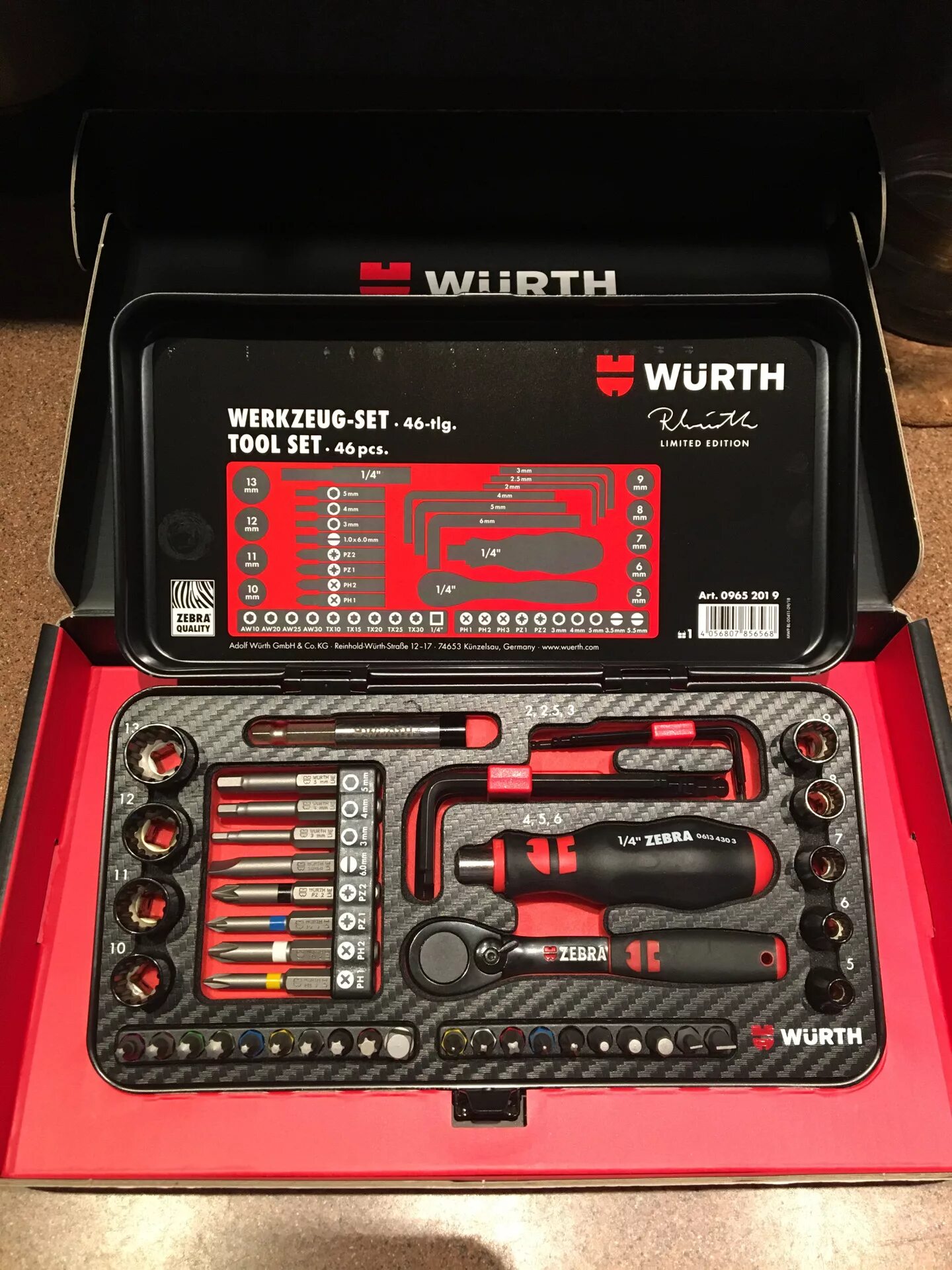 Tools limited. Набор бит Wurth Limited. Набор инструментов Wurth Limited Edition. Wurth набор головок и бит Limited Edition. Wurth 0614.250.012.