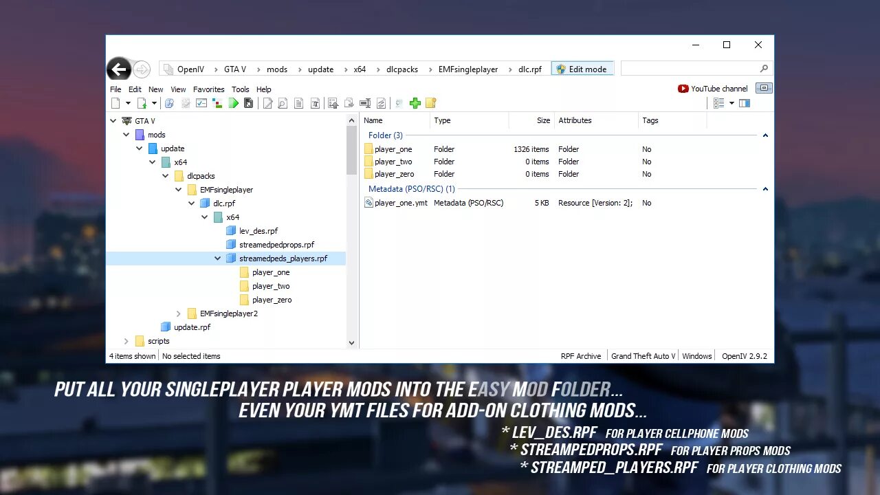 Openiv как установить мод