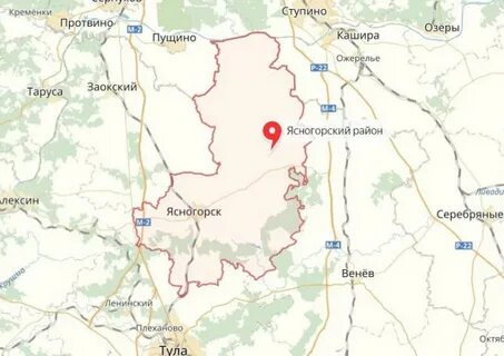Ясногорск на карте
