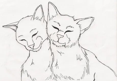 Нарисовать 2 кошки