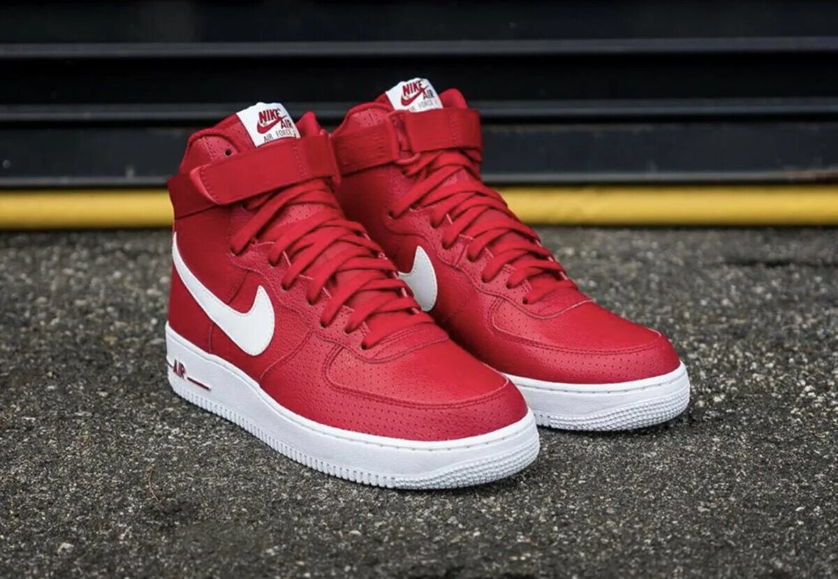 Красный хай. Nike Air Force 1 High Red. Nike Air Force 1 High красные. Nike Air Force 1 Jordan Black Red. Nike Air Force 1 Red.