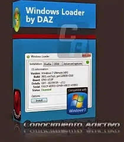 Windows Loader 2.2.2 by Daz для Windows 7.