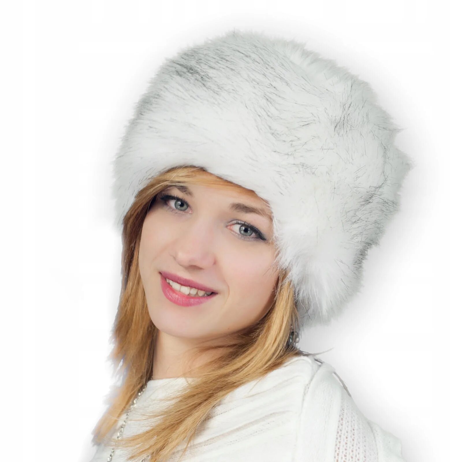 Белую норковую шапку