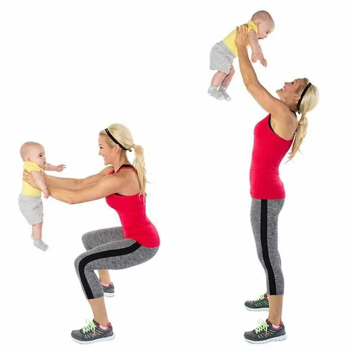 Как поднимать ребенка. Упражнения с ребенком на руках для похудения. Упражнения для похудения с малышом на руках. Упражнения для похудения для детей. Тренировка с малышом на руках.
