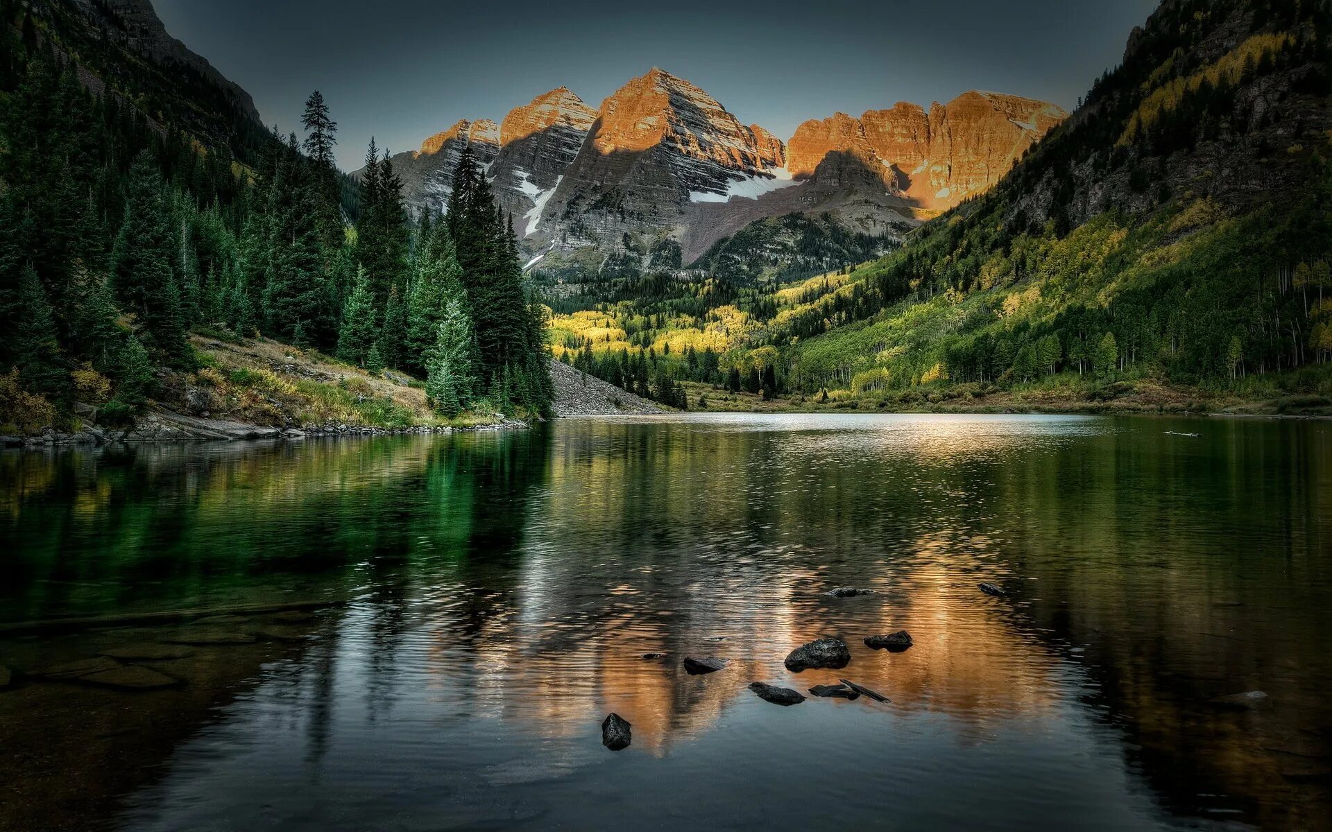 Озеро марун Колорадо. Марун Беллс Колорадо США. Штат Колорадо природа. Красивый пейзаж. Лучшее видео высокого качества