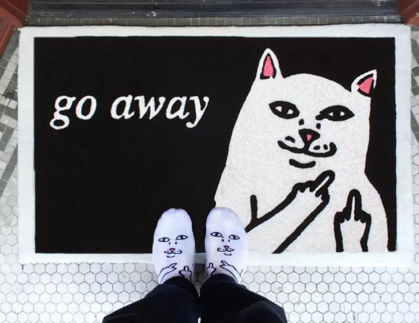 Коврик рипндип. Коврик go away. Коврик go away с котом. Ковер RIPNDIP. Go away more