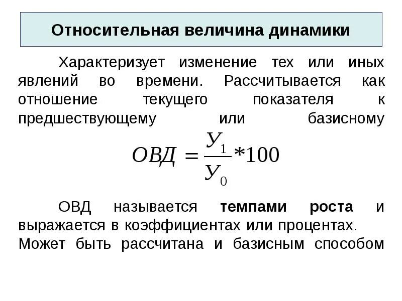 Изменения показателя во времени характеризует