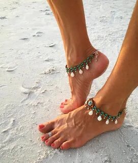 Gabriela Pomplova (@gpyoga) Foot Jewlery, Ankle Jewelry, Ankle Bracelets, S...
