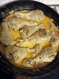 Куриные голени сметане с чесноком
