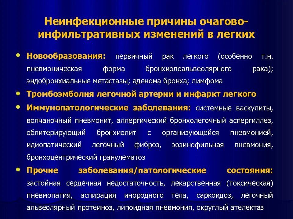 Очаговых и инфильтративных изменений не выявлено. Неинфекционные причины очагово-инфильтративных изменений в легких:. очагово-инфильтративные изменения легких что это. очагово-инфильтративные изменения в легких кт. лёгкие без очаговых и инфильтративных изменений.