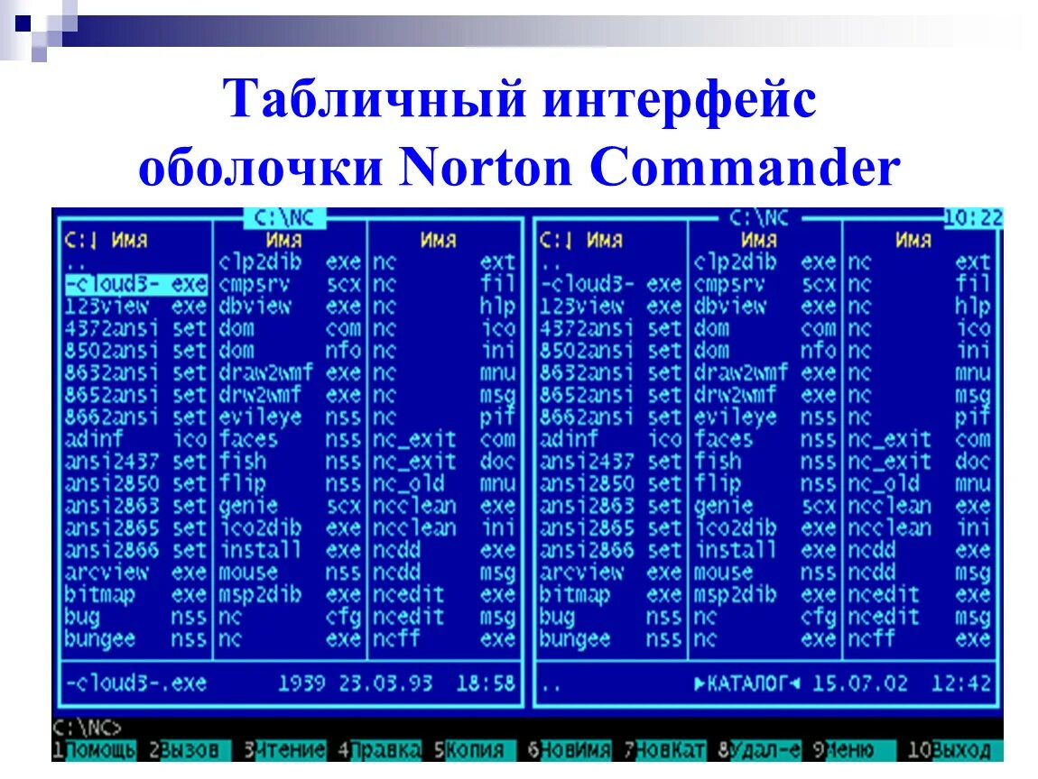 Файловый менеджер Norton Commander. Опишите Интерфейс оболочки ОС Norton Commander.. Оболочка Нортон коммандер. Программная оболочка Norton Commander. Norton commander dos