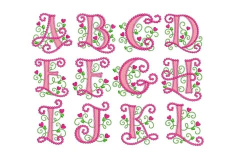 Embroidery alphabet
