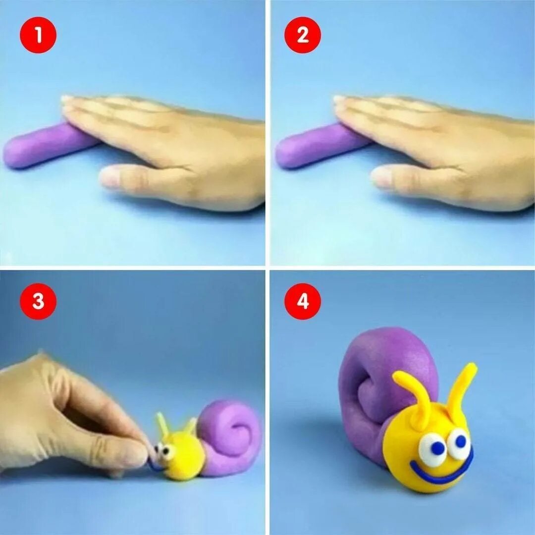 Самая легкая фигурка из пластилина. Лепка из пластилина. лепка из пластилина для малышей. поделки из пластилина для детей. лепим из пластилина с детьми.