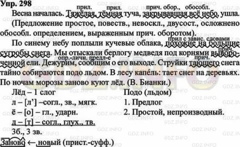 Русский язык 5 класс упр 298